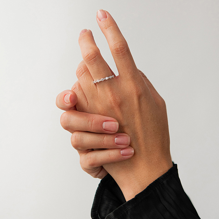 Золота каблучка з діамантами кб0658ca від ювелірного магазину Онікс - 4