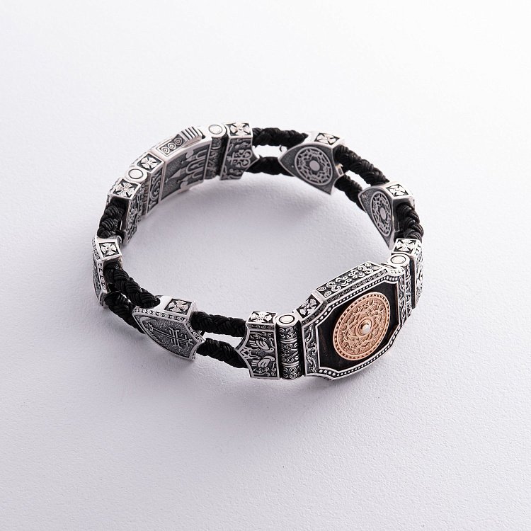 Серебряный браслет "Армянская Звезда" (эбеновое дерево) 817 от ювелирного магазина Оникс - 13