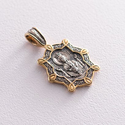 Серебряная ладанка с позолотой 131743