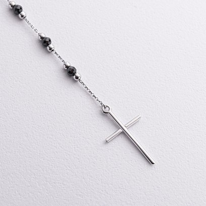 Золотое колье с крестиком (фианиты) кол02594 №2