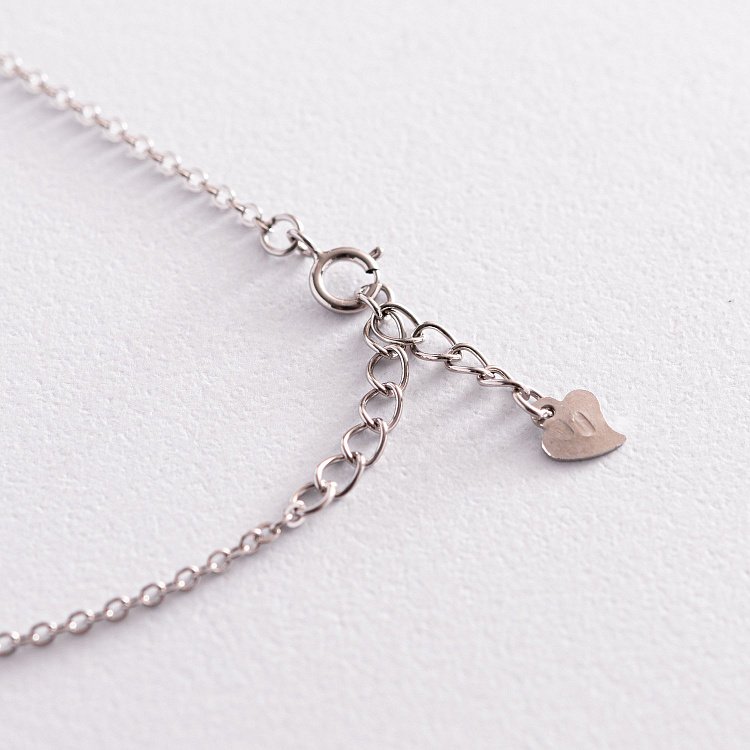 Серебряный браслет на ногу с фианитами 141599 от ювелирного магазина Оникс - 4