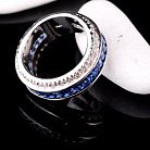 Срібний перстень з синіми фіанітами (родій) 11750с от ювелирного магазина Оникс - 2