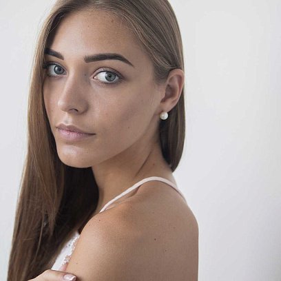 Золоті сережки - пусети з культ. прісн. перлами с00900 №5