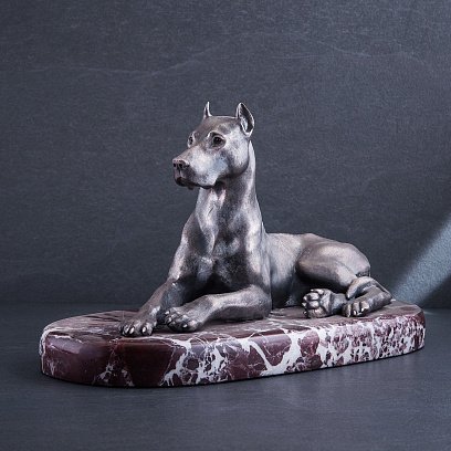 Срібна фігура ручної роботи "Друг людини" сер00030