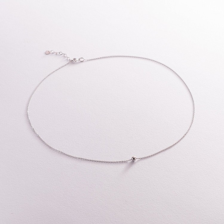 Колье "Шар" в белом золоте (0.5 см) кол02006 от ювелирного магазина Оникс