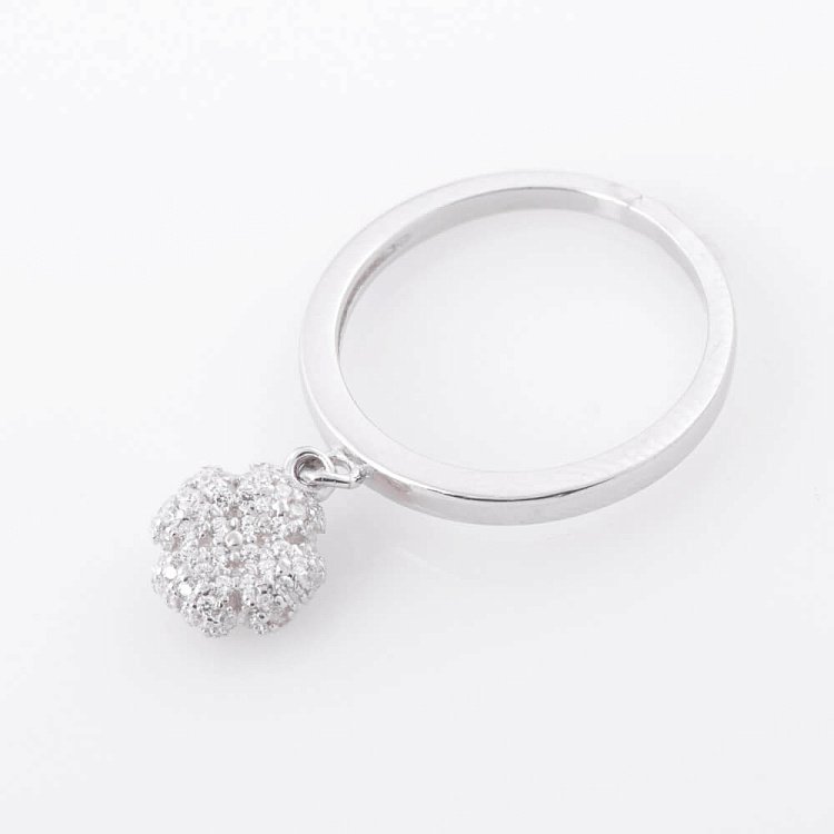 Серебрянное кольцо "Клевер" 111994 от ювелирного магазина Оникс - 2