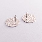 Серебряные серьги - пусеты "Теона" (2.6 см) 123176 от ювелирного магазина Оникс - 2