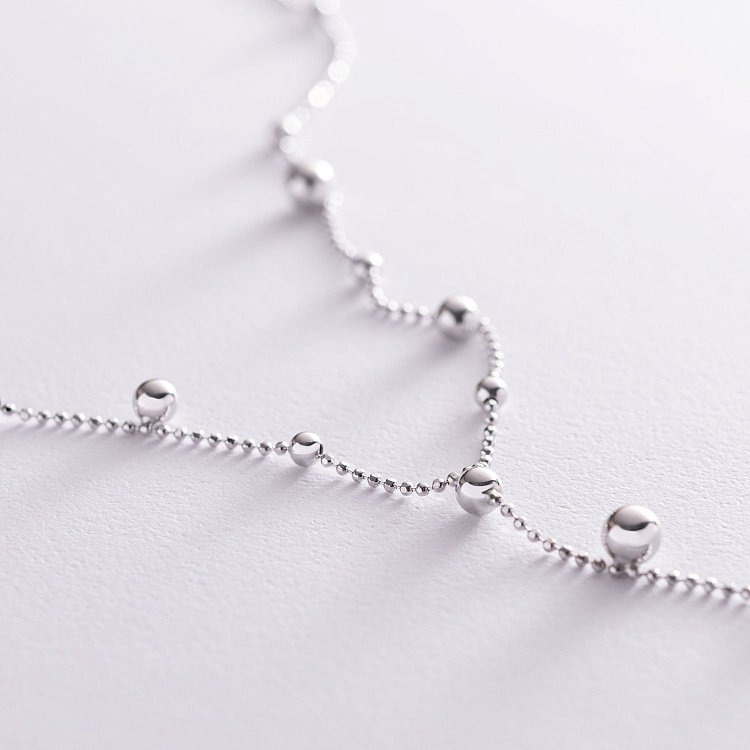 Срібне кольє "Кульки" 181076 від ювелірного магазину Онікс - 5