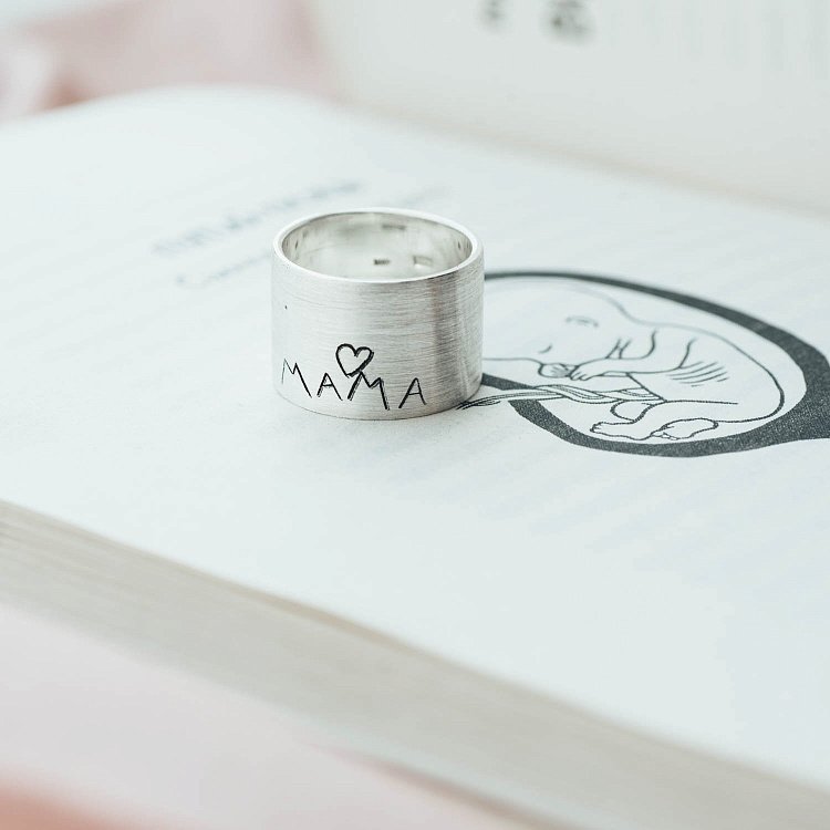 Срібна каблучка "Мама - почерком Вашої дитини" 112143мамад від ювелірного магазину Онікс - 8