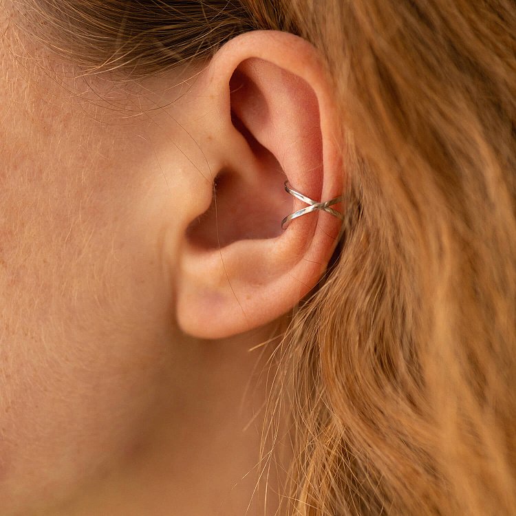 Серебряная серьга - каффа 123203 от ювелирного магазина Оникс