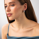 Серьги "Marie" в белом золоте (фианиты) с09421 от ювелирного магазина Оникс - 1