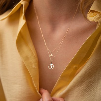 Колье в красном золоте "Кругосветное путешествие" кол01682 №9