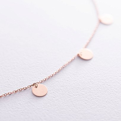 Золоте кольє "Монетки" кол01435 №3