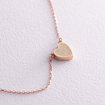 Кольє "З Україною в серці" у червоному золоті (блакитна та жовта емаль) кол02305 №5