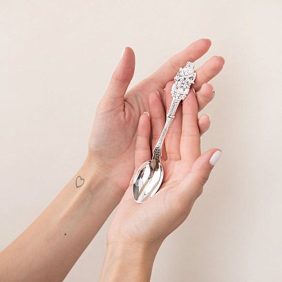 Серебряная чайная ложка "Король" 24028 №2