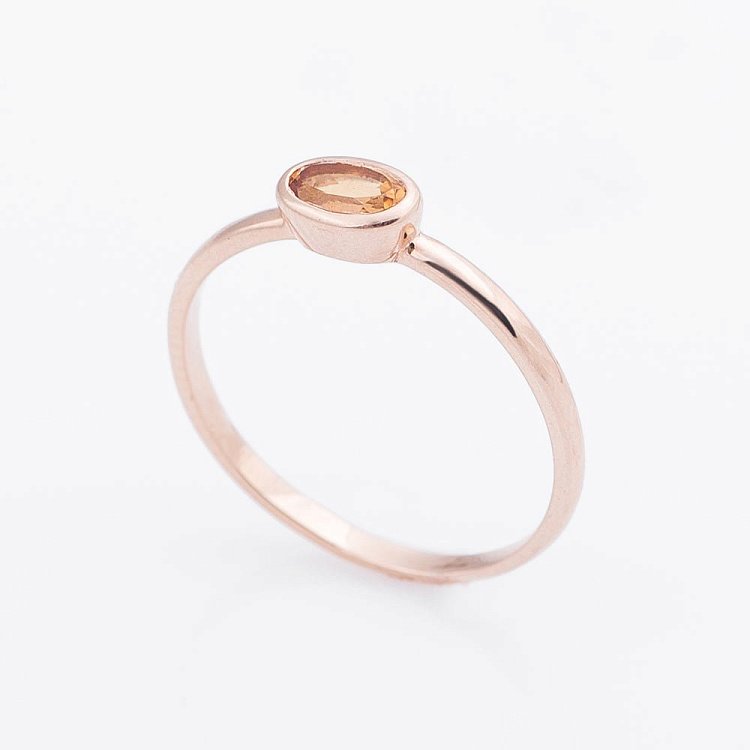Золотое кольцо с цитрином 02-1434.3.1270 от ювелирного магазина Оникс - 1