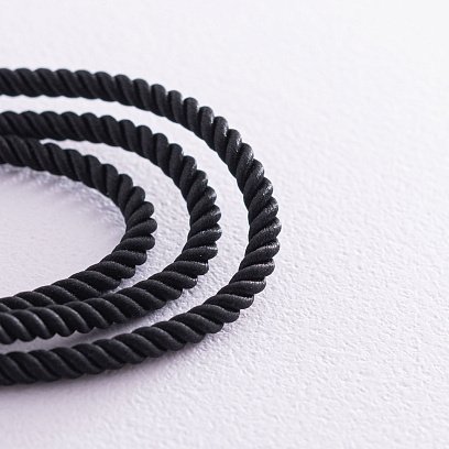 Шовковий шнурок з гладкою золотою застібкою (3 мм) кол00938 №2