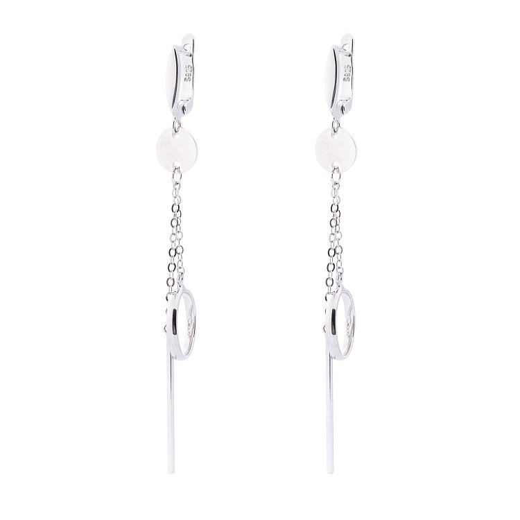 Срібні сережки без каменів 122242 від ювелірного магазину Онікс - 2