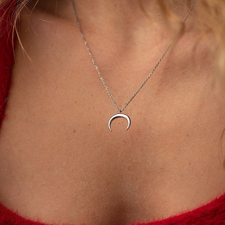Серебряное колье "Лунница" 1085 от ювелирного магазина Оникс - 4
