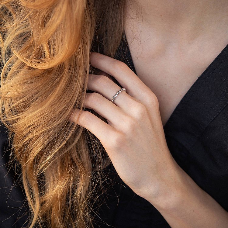 Золотое кольцо "Сердца" к05352 от ювелирного магазина Оникс - 16