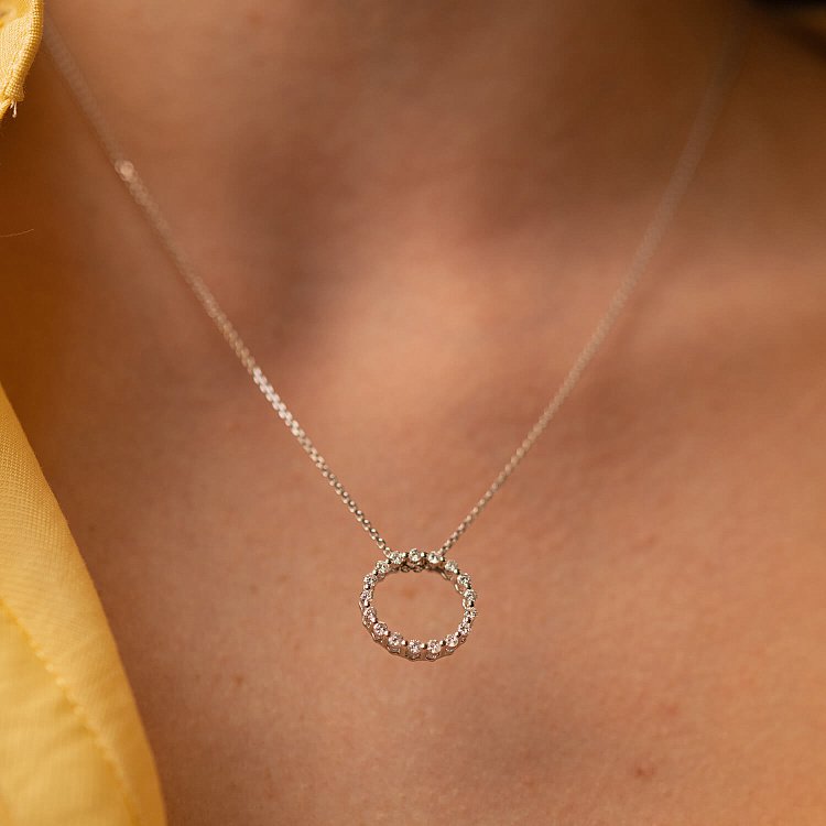 Золотое колье с бриллиантами колб0109z от ювелирного магазина Оникс - 8