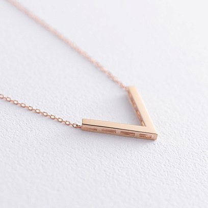 Колье "Особенное" в красном золоте кол01740 №7