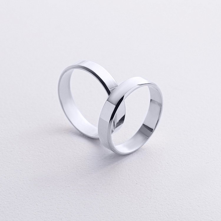 Обручка - класична (біле золото) обр00204 Обручка - класична (біле золото) обр00204 від ювелірного магазину Онікс