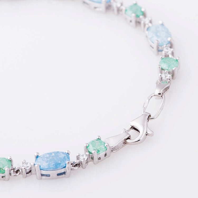 Серебряный браслет (фианиты) 141136 от ювелирного магазина Оникс - 2