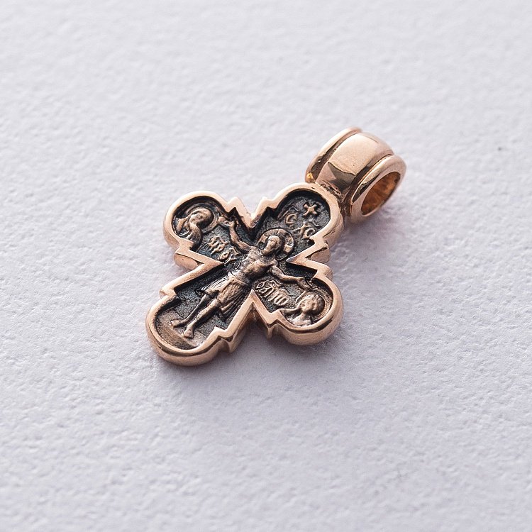 Православный крест "Распятие с предстоящими. Божия Матерь Оранта" п01856 от ювелирного магазина Оникс