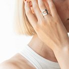 Широкое кольцо "Мама" в серебре 112206м от ювелирного магазина Оникс - 11