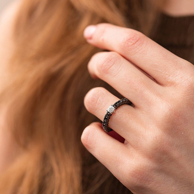 Золота каблучка з діамантами кб0260ar від ювелірного магазину Онікс - 9