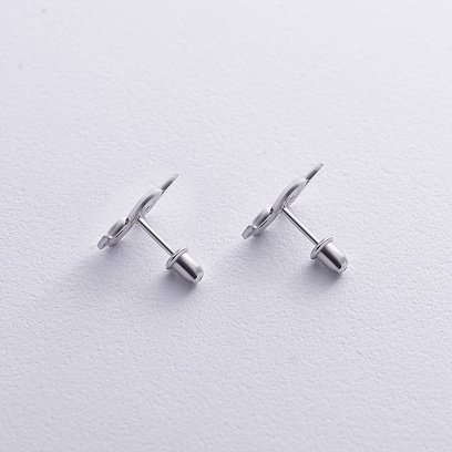 Срібні сережки - пусети "Змії" 123007 №3