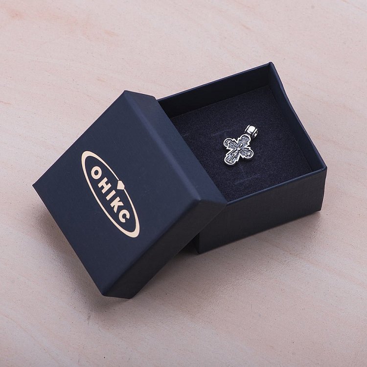 Срібний хрестик (чорніння) 132162 від ювелірного магазину Онікс - 5