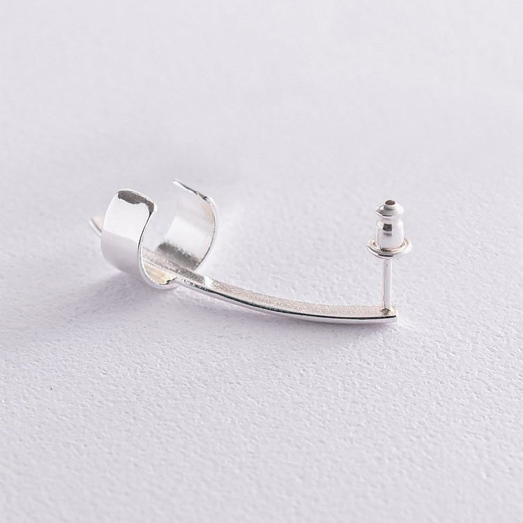 Серебряная каффа "Прикосновение" (на левое ушко) 122913л от ювелирного магазина Оникс - 6
