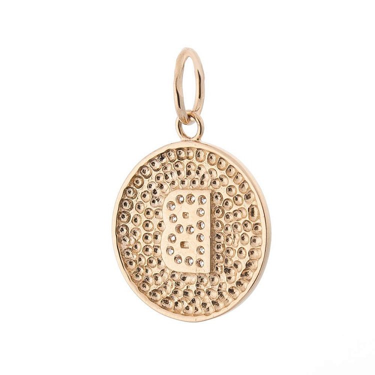 Золота підвіска з літерою "В" (фіаніти) п01546в від ювелірного магазину Онікс - 1