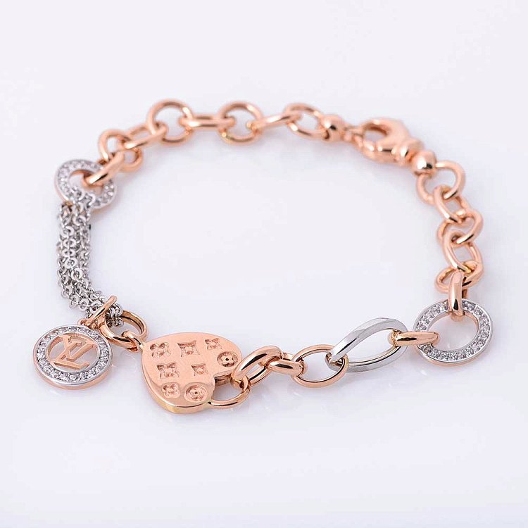 Золотой браслет с фианитами б02402 от ювелирного магазина Оникс