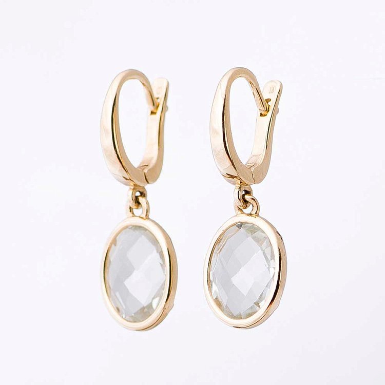 Золоті сережки з аметистом а14048690 від ювелірного магазину Онікс - 1