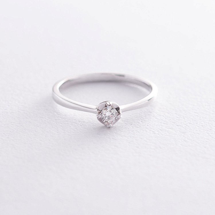 Заручальна каблучка в білому золоті (діамант) MR86452ca від ювелірного магазину Онікс - 2