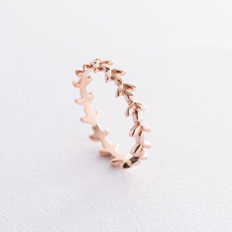 Каблучка "Гілочка" у червоному золоті к07608 від ювелірного магазину Онікс - 2