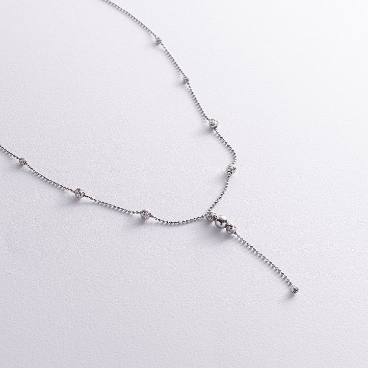 Серебряное колье "Шарики" 181089 от ювелирного магазина Оникс - 6