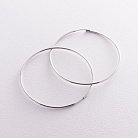 ﻿Сережки - кільця в сріблі (6.0 см) 122886 от ювелирного магазина Оникс