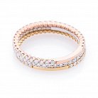 Тройное кольцо из золота (бриллиант) кб0239ch от ювелирного магазина Оникс - 1