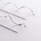 Срібні сережки - протяжки "Завиток"  580085с от ювелирного магазина Оникс - 3