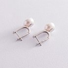 Срібні сережки з перлами і фіанітами 2453/1р-PWT от ювелирного магазина Оникс - 3