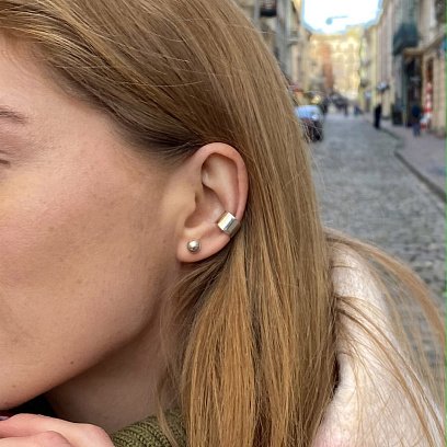 Срібна сережка - каффа 123192 №10