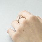 Золотое помолвочное кольцо с бриллиантами erdk130272 от ювелирного магазина Оникс - 4
