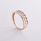 Золотое кольцо "Сердечки" к07083 от ювелирного магазина Оникс - 6