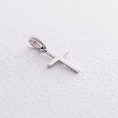 Крестик с белого золота п02863