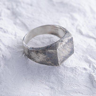 Чоловіча срібна печатка 112722 №6