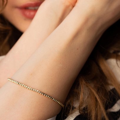 Браслет "Шарики" в желтом золоте б05235 №2